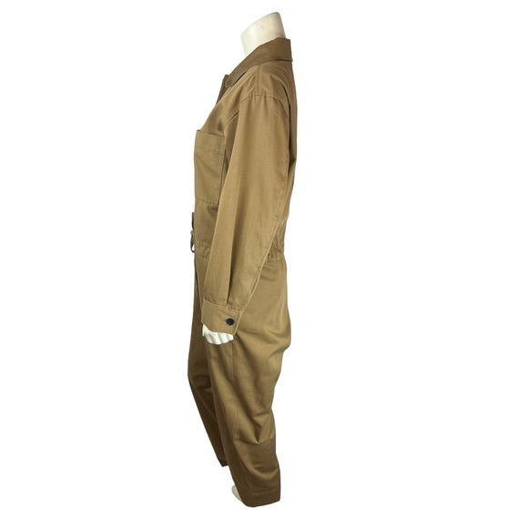 MM Lafleur Carr Utility Jumpsuit Size M Eco Chino Cargo Pockets Button Medium - Picture 3 of 8
